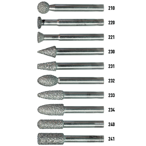 Fraise Diamantée Soudo-brasé pour Granit - Tige 6 mm