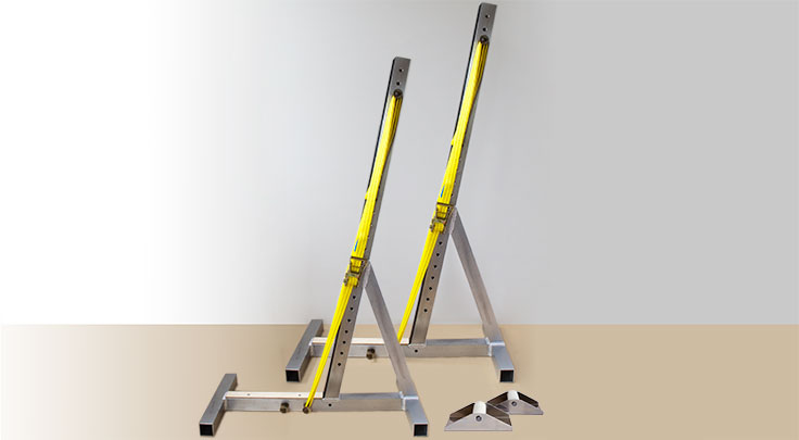 Asinus Platenstaand met Rollen (per paar)