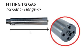 Nicolai Adapter 1/2" for Diamond Drainer Cutter Bore Ø10 mm 2+2 Screw Holes