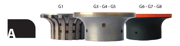 Nicolai Profiling Wheel for Granite en Composiet Ø60 mm A20 mm Asgat 35 mm