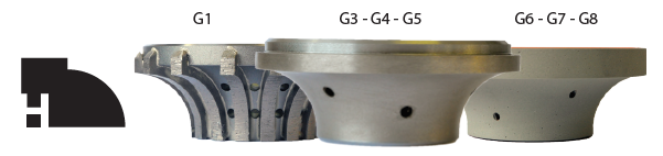Nicolai Fraise Profilage pour Granit et Composite Ø60 mm H20 Alésage 35 mm