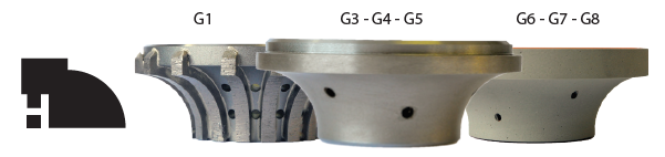 Nicolai Profiling Wheel for Granite and Composite Ø60 mm H20 Bore 35 mm