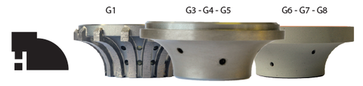 Nicolai Profielfrees voor Graniet en Composiet Ø60 mm H20 Asgat 35 mm