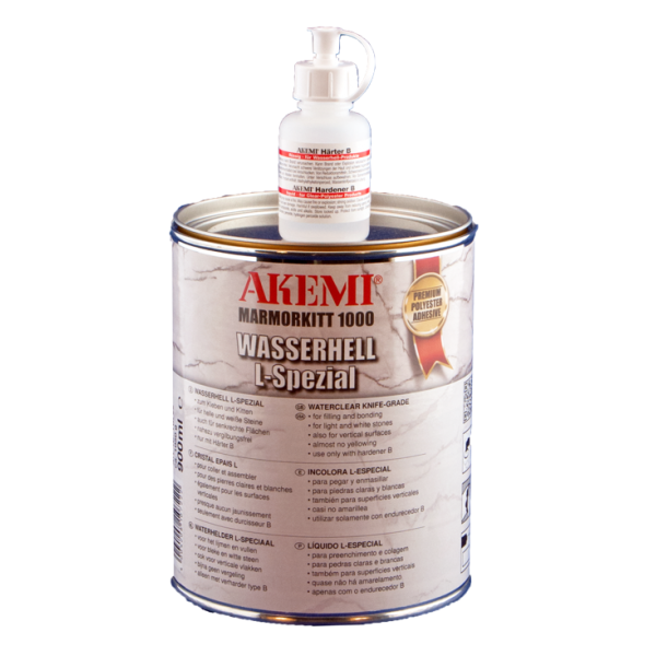 Akemi Marble Filler 1000 Transparent L-Special Waterclea r900 ml + Hardener