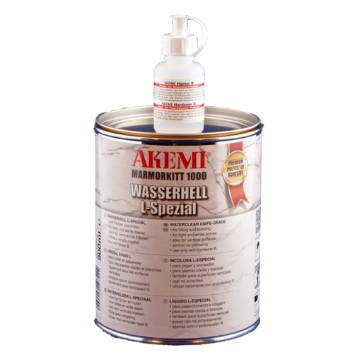 Akemi Marble Filler 1000 Transparent L-Special Waterclea r900 ml + Hardener
