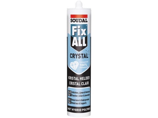 [FIXALL-TRA] Soudal Fix ALL Crystal 290 ml (Kleur Transparant)