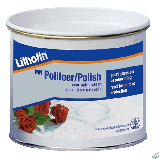 [NAT-POLITZ] Lithofin MN Polish Crème Zwart  (Inhoud 500 ml)
