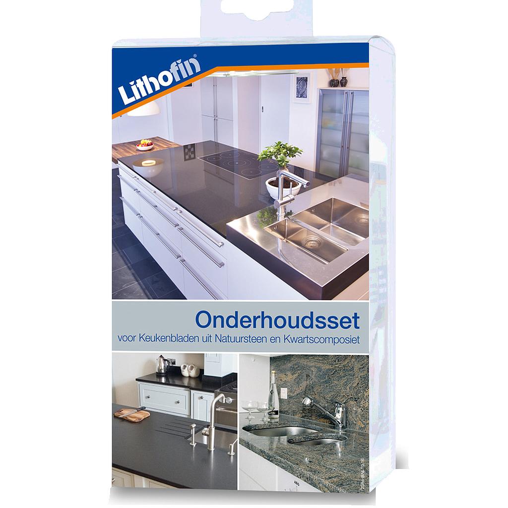 Lithofin Set d'Entretien pour Plans de Cuisine en Pierre Naturelle et Composite