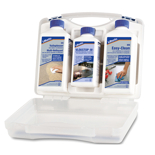 Lithofin MN Set d'Entretien LE pour Plans de Cuisine dans Coffret Dur