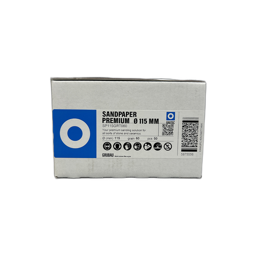 Grutec Papier Abrasif pour Pierre Naturelle Premium Ø115 mm Velcro