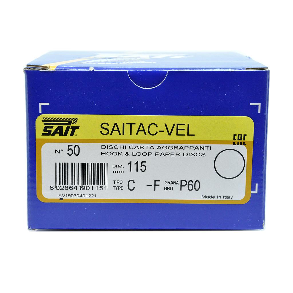 Saitac Papier Abrasif Ø115 mm Velcro