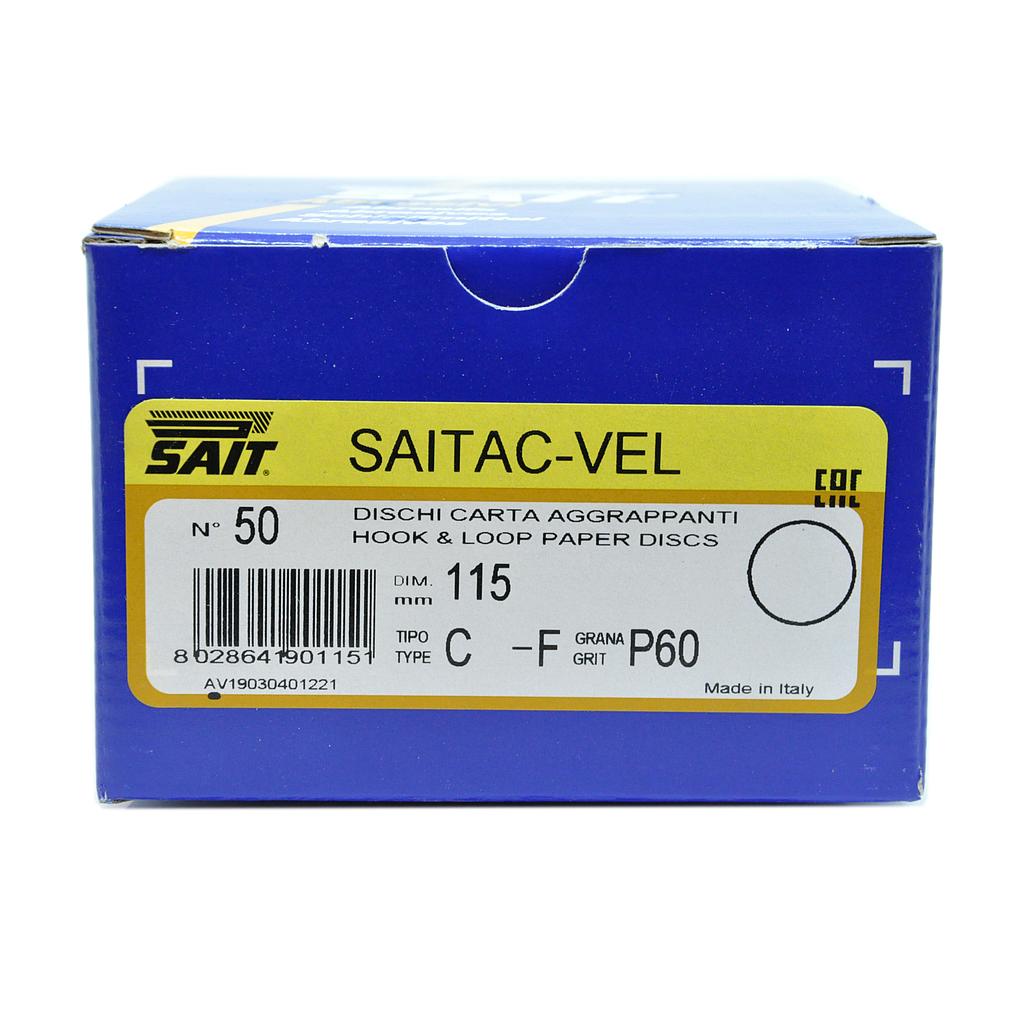 Sandpaper Saitac Ø115 mm Velcro