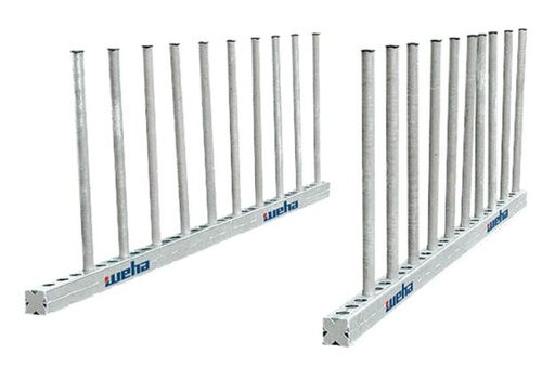 Rails de Stockage 3000 mm avec 20 Poteaux Ronds de 1500 mm