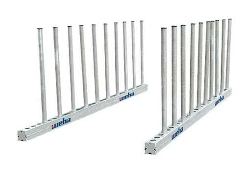 Rails de Stockage 3000 mm avec 20 Poteaux Ronds de 1000 mm