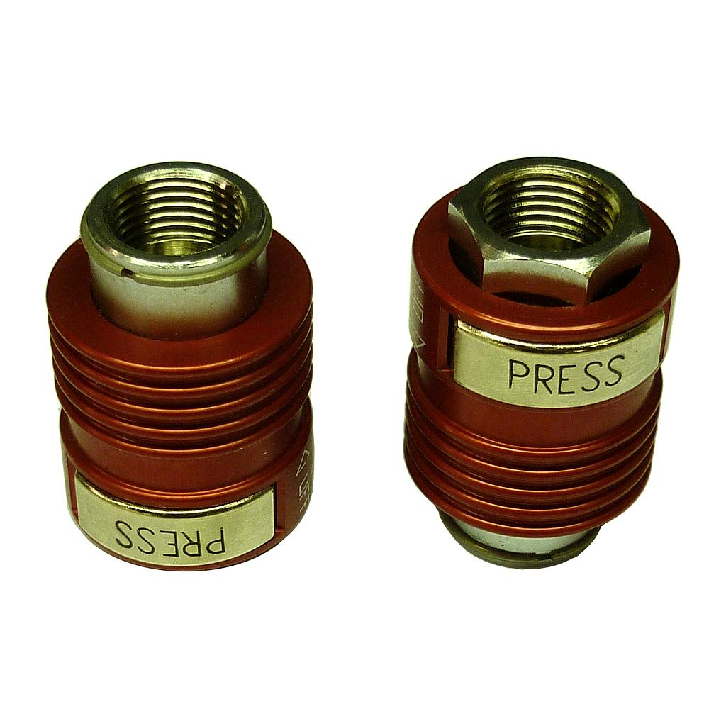 Distributeur Vide In-Line 1/2&quot; BSP Rouge + Arret