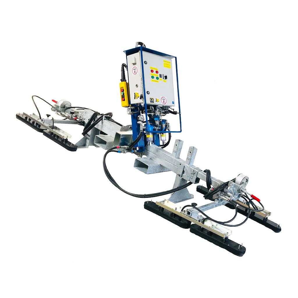 Vacuüm Hefsysteem Type DW 8 x 450 x 150 mm met dubbel vacuümcircuit CE