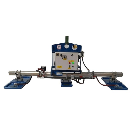 Palonnier à Ventouses Type MKGC0750V03LZ 2x 450 x 450 mm + 1x 550 x220 mm Souple sur Batterie CE - 750kg Horizontal - 750kg Vertical