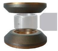 Nicolai Profiling Wheel for Granite en Composiet Ø60 mm Y10 mm 45° Asgat 35 mm