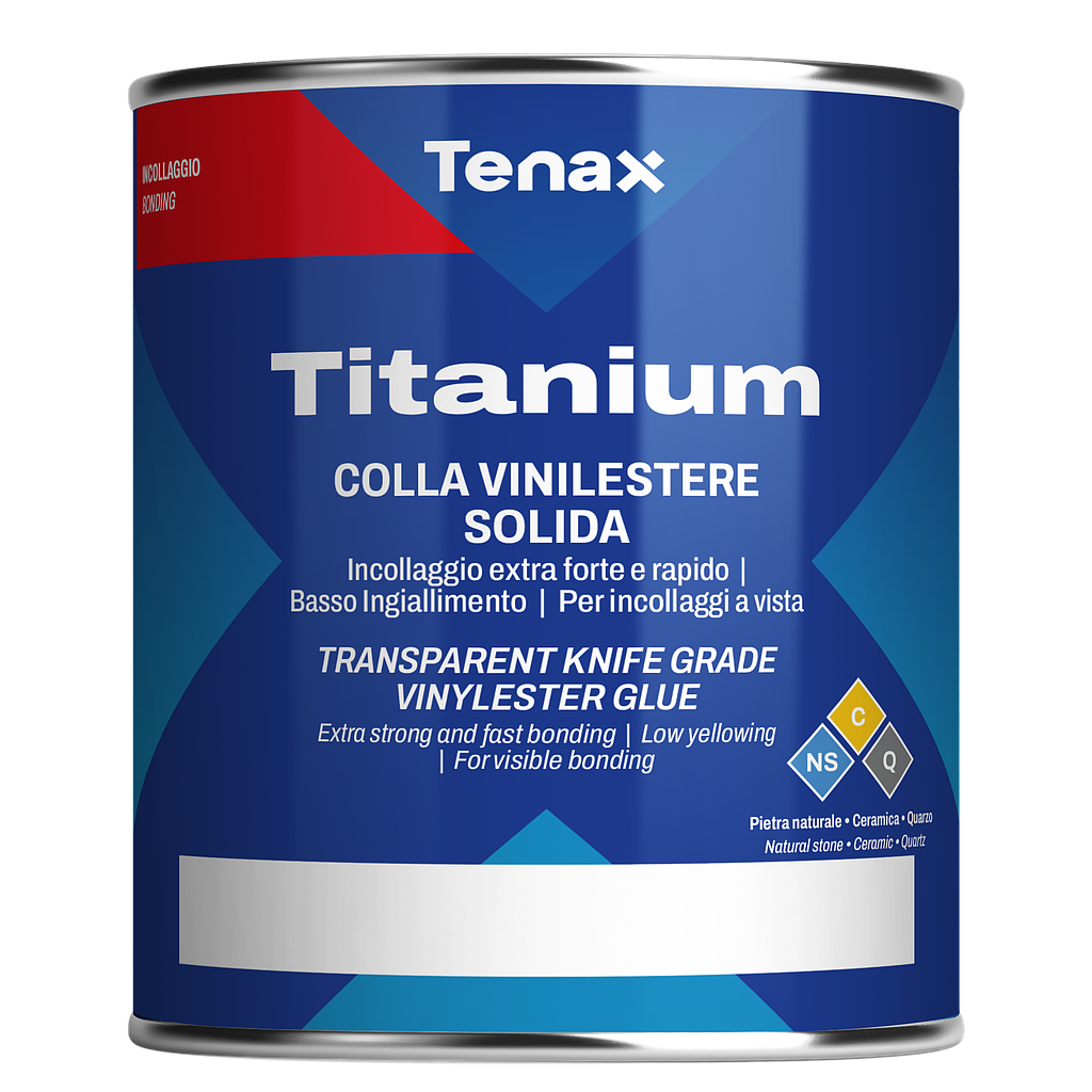 Tenax Colle pour Pierre Titanium Solido  1 l Durcisseur inclus