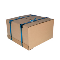 Spanband Polypropyleen Blauw/Zwart - Rol 1000 m
