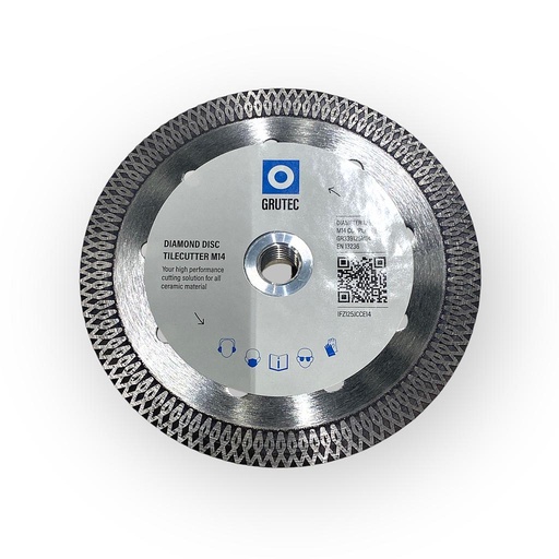 [IFZ125JCCE14] Grutec Diamantzaag Tilecutter M14 voor UCS en Keramiek (Aansluiting M14, Diameter 125 mm)