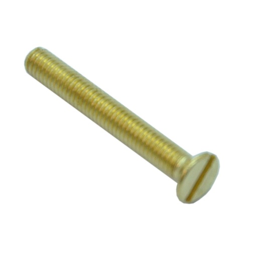 Vijs met Gefreesde Kop + Gleuf Messing (per 100 stuks)