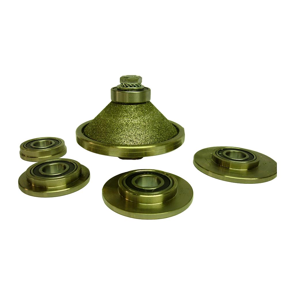 Electroplated Profiling Wheel E for Marble 45° Ø100 mm D427 M14 - up to 25 mm