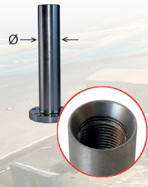 Nicolai Adaptor Ø28 mm met Asgat Ø50 mm met 6 vijsgaten en 1/2&quot; Internal