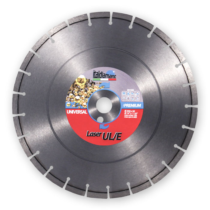 Italdiamant Disque Diamanté Laser UL/E pour Briques et Béton (Armé) Encoches Réduites - Non Silencieux