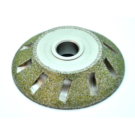 [TRMFT10E15-] Fraise de Profilage E 45° Électrodéposée pour Marbre et Pierre Calcaire 45° Ø100 mm D427 M14 - 15 mm max - Fraise Seul (Diamètre 100 mm, Grain Medium D427, Raccord M14)