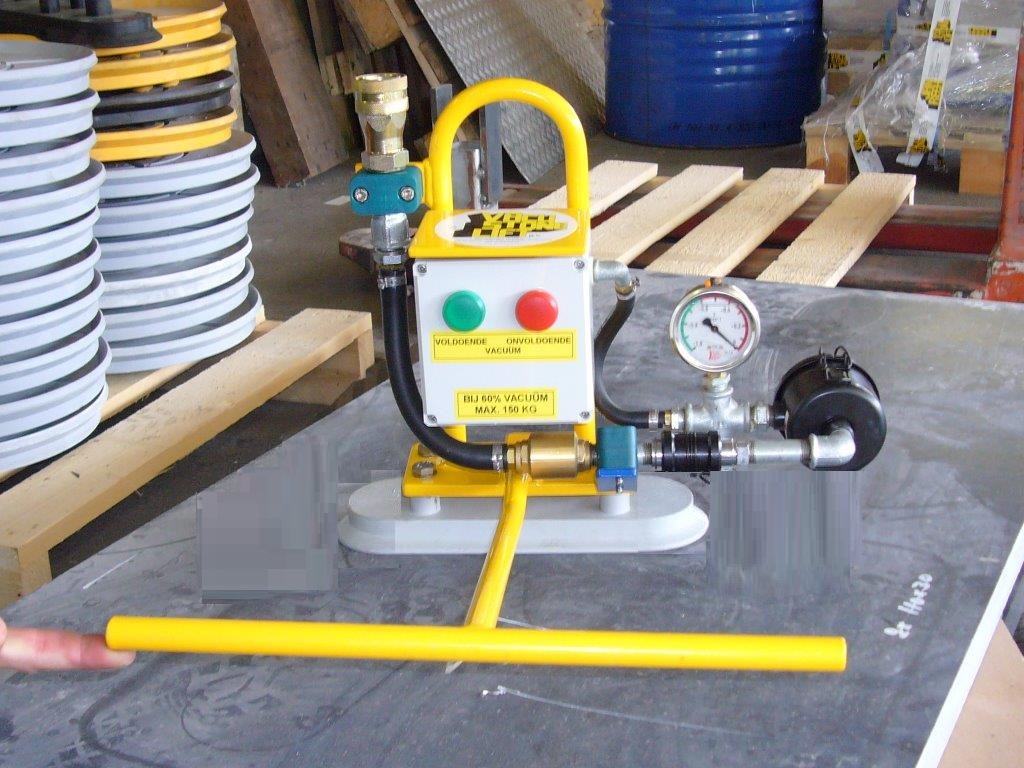 Vacuüm Hefsysteem Type NX.6Y met Perslucht 200 X 150 mm Zacht H66 kg CE