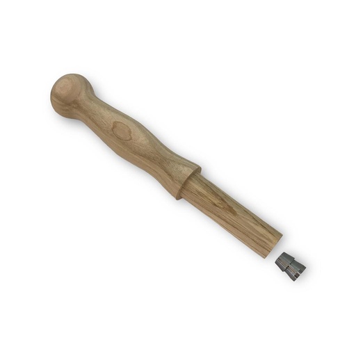 Houten Steel met Klemstuk voor Polyester Hamer