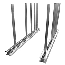 Grutec Platenstaander Verstelbaar Rigid 3000 mm met 14 Vierkante Steunpalen van 1500 mm