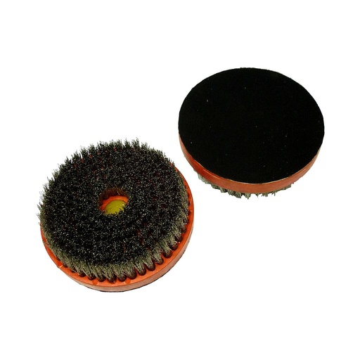 ABR Brosse à Vieillir Ø100 mm Velcro Inox Dur