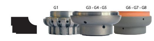 Nicolai Profiling Wheel for Granite and Composite Ø60 mm L20 R=10 mm L=10 mm Bore 35 mm