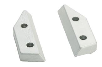 ABR Klemstuk Aluminium voor Plateau Frankfurtsegment (per set van 2 stuks) 