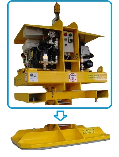Vacuum Lifting System Type TT.UU – Base Without Suction Cup with Petrol Engine CE