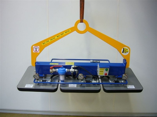 Vacuüm Hefsysteem Type NU.RH Elektrisch 3 x 450 x 450 mm Zacht H1800 / V900 kg CE