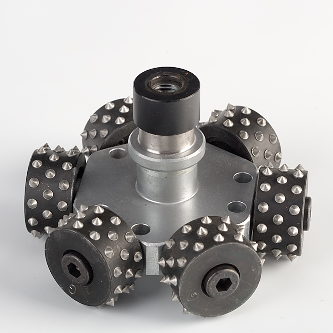 ABR Bouchardeerplateau Ø150 mm 6 rollen voor Natuursteen en Beton M14