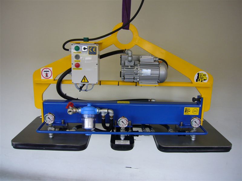 Vacuum Lifting System Type NU.RH Electric 2 x 450 x 450 mm + 1x 550 x 220 mm H1500 / V750 kg CE