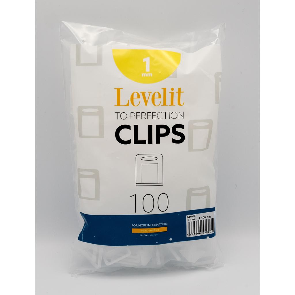 Levelit Spacer Clips 1 mm - Jaune