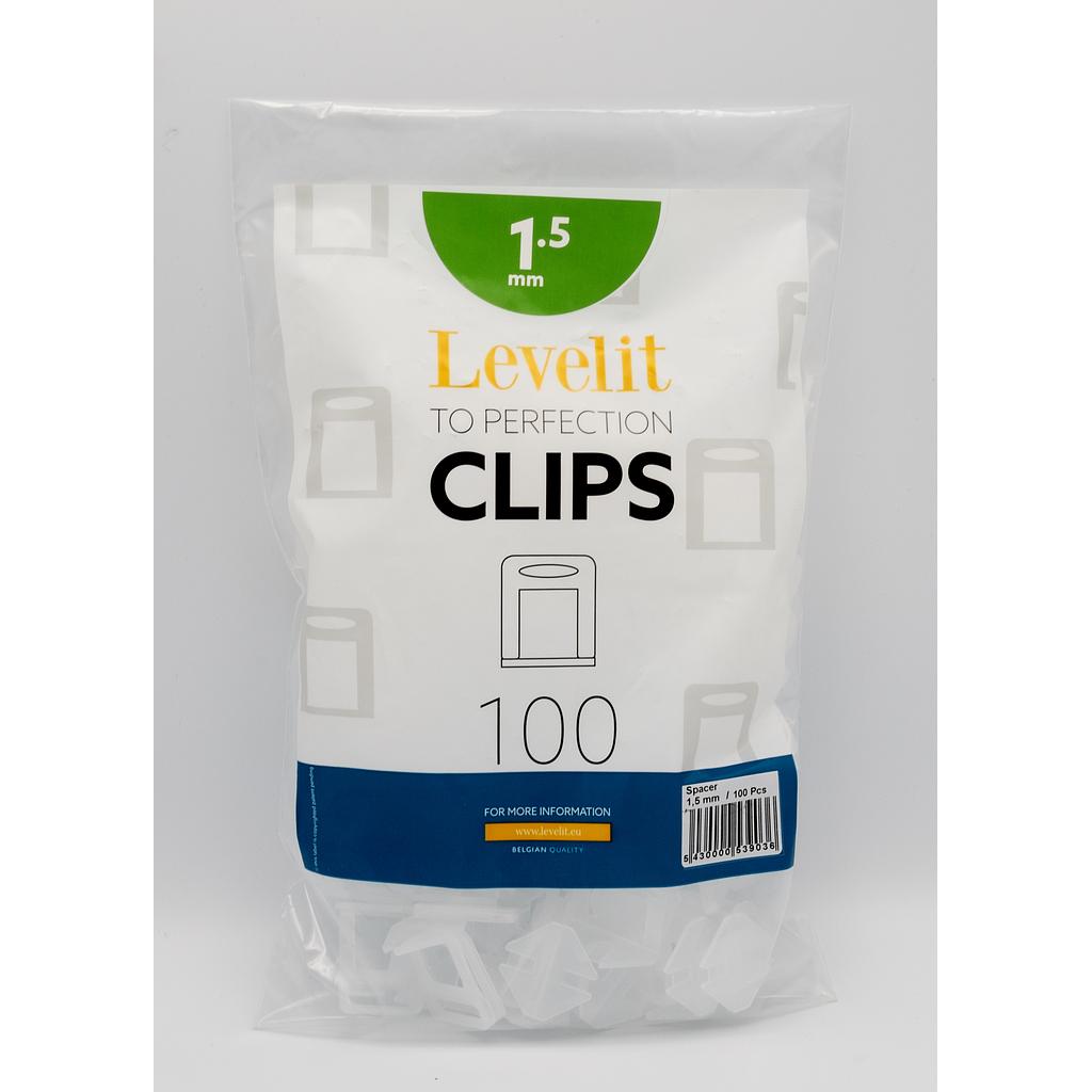 Levelit Spacer Clips 1.5 mm - Vert