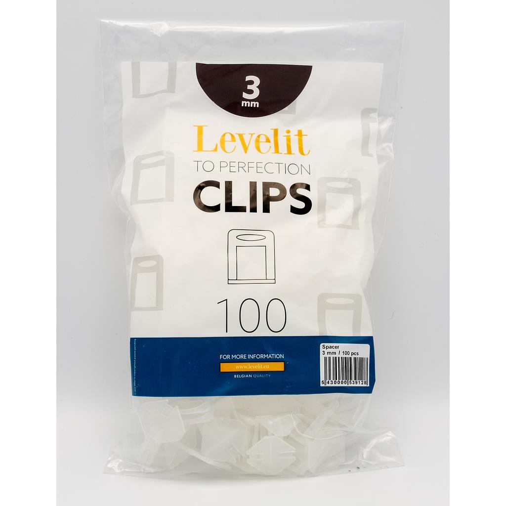 Levelit Spacer Clips 3 mm - Antraciet