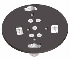 Lupato Bushhammer Plate Ø260 mm with 4 Rolls for VOR