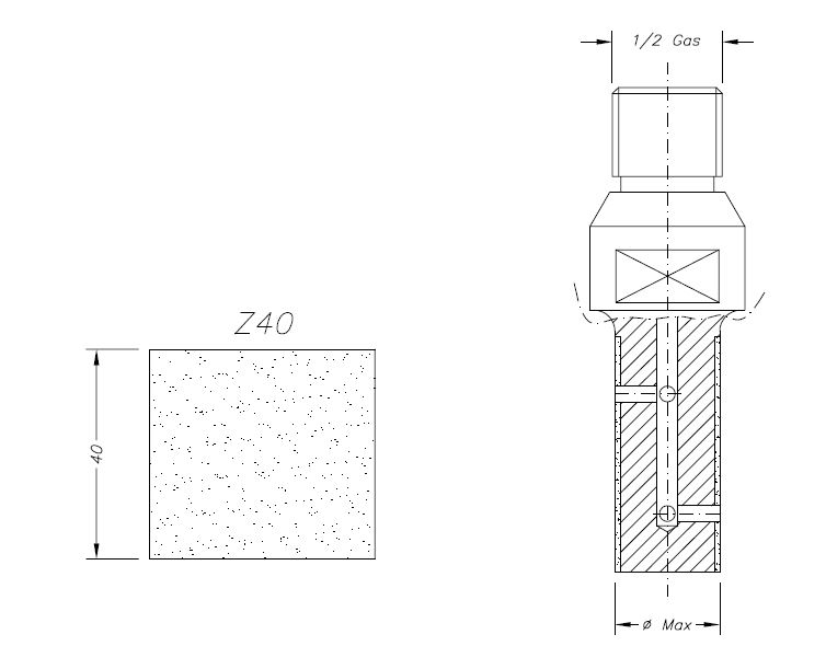 Marmo Fraise de Profilage pour Granit et Composite Ø20 mm Z40 R1/2&quot;