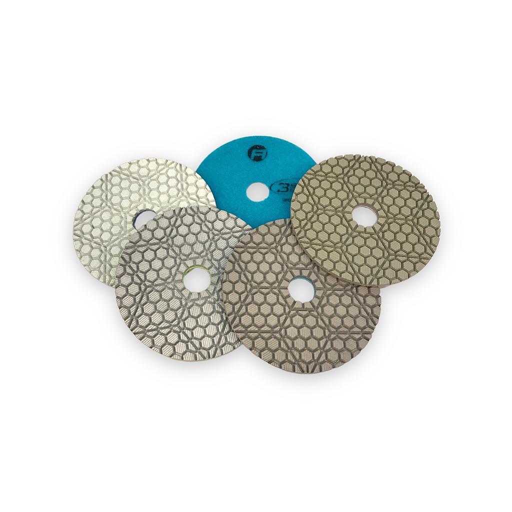 ABR Diamond Polishing Disc ADR 3-Step Wet / Dry Ø100 mm Velcro