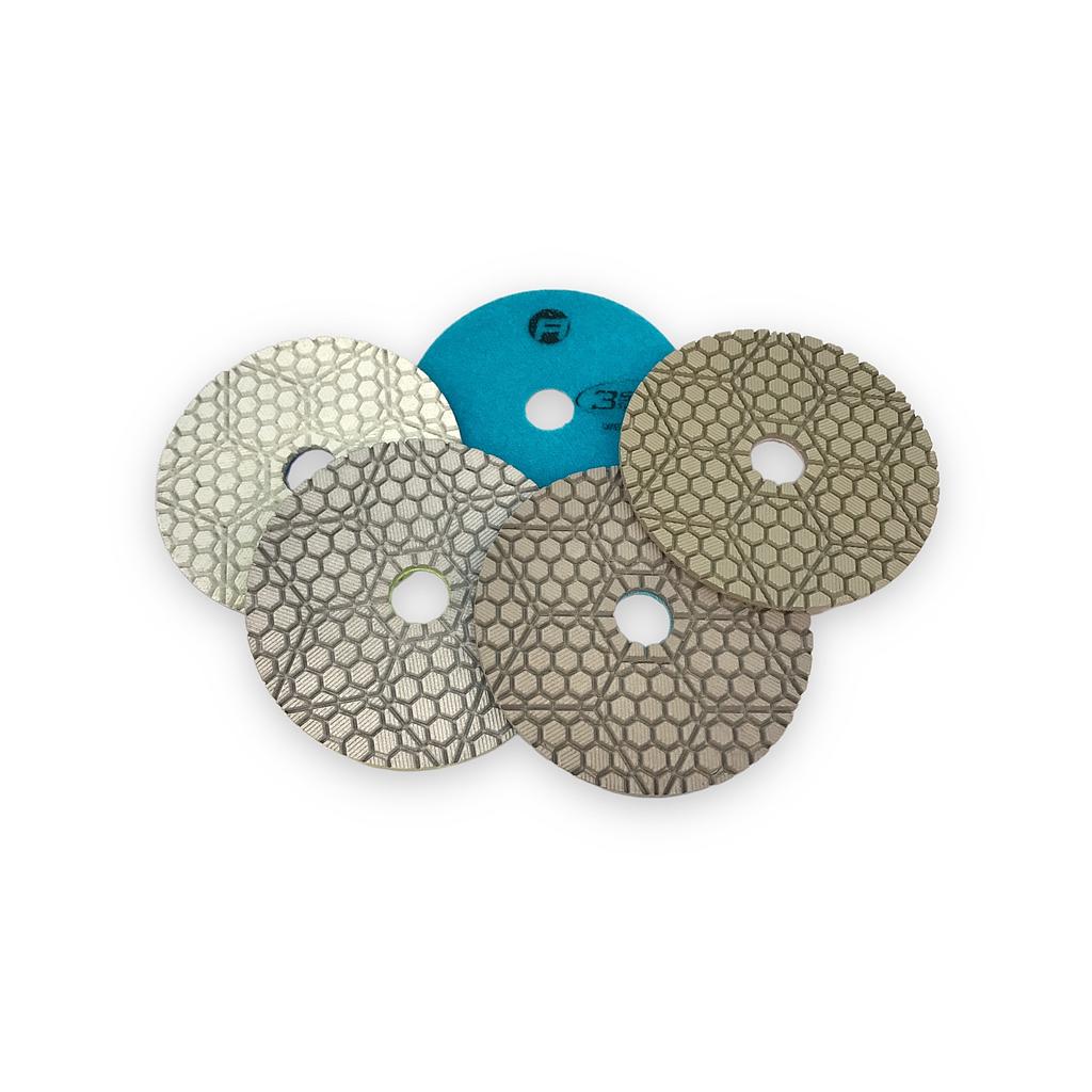 ABR Diamond Polishing Disc ADR 3-Step Wet/Dry Ø100 mm Velcro