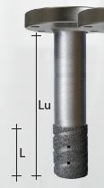 Nicolai Vingerfrees Galvanisch voor Marmer en Blauwe Hardsteen - Asgat Ø50 mm met 6 vijsgaten