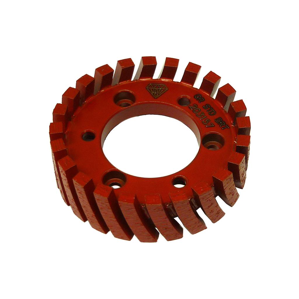 ADI Stubbing Wheel Segmented Red for Granite en Composiet Asgat Ø50 mm 3+3 vijsgaten