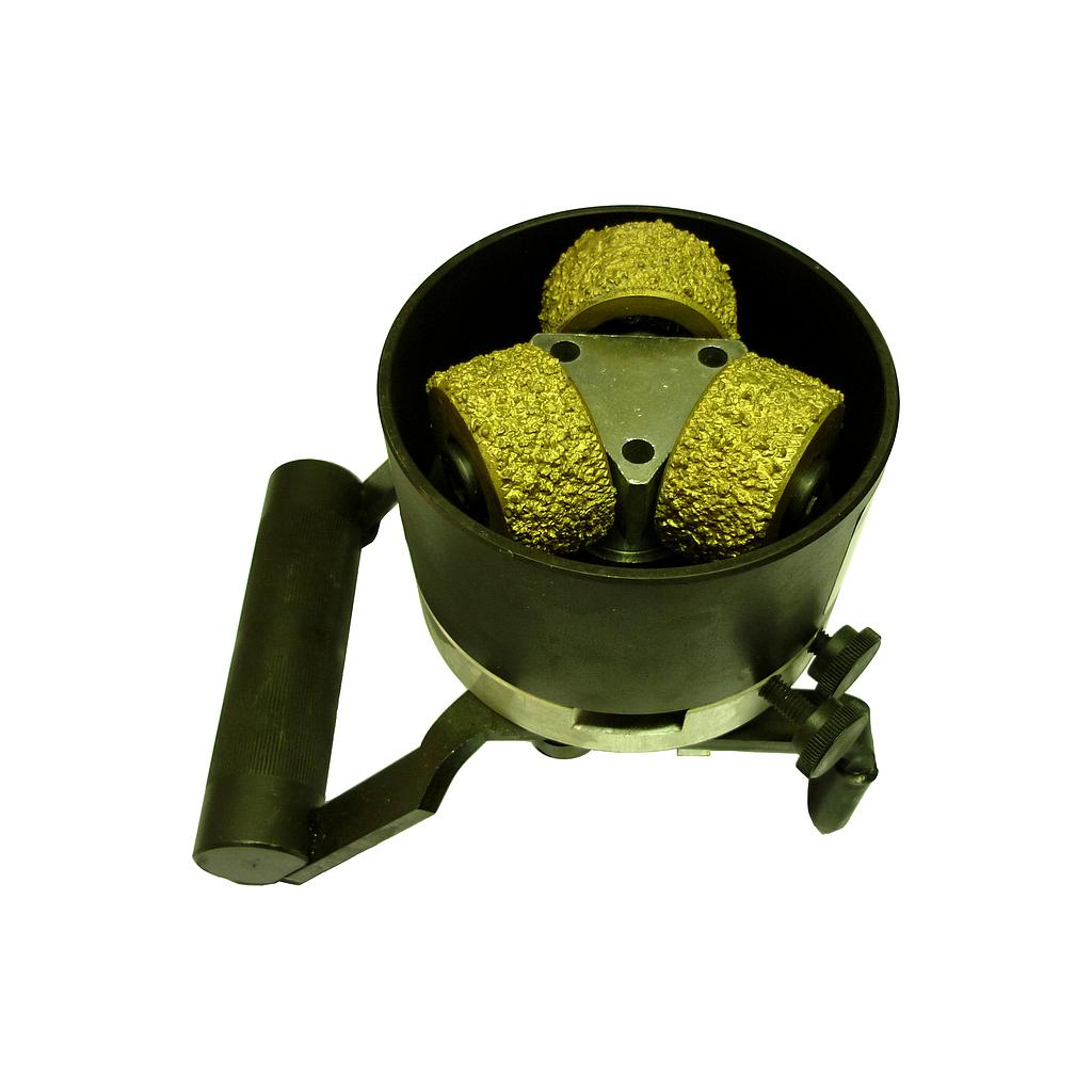 ABR Zandstraalplateau Ø100 mm 3 Rollen voor Natuursteen